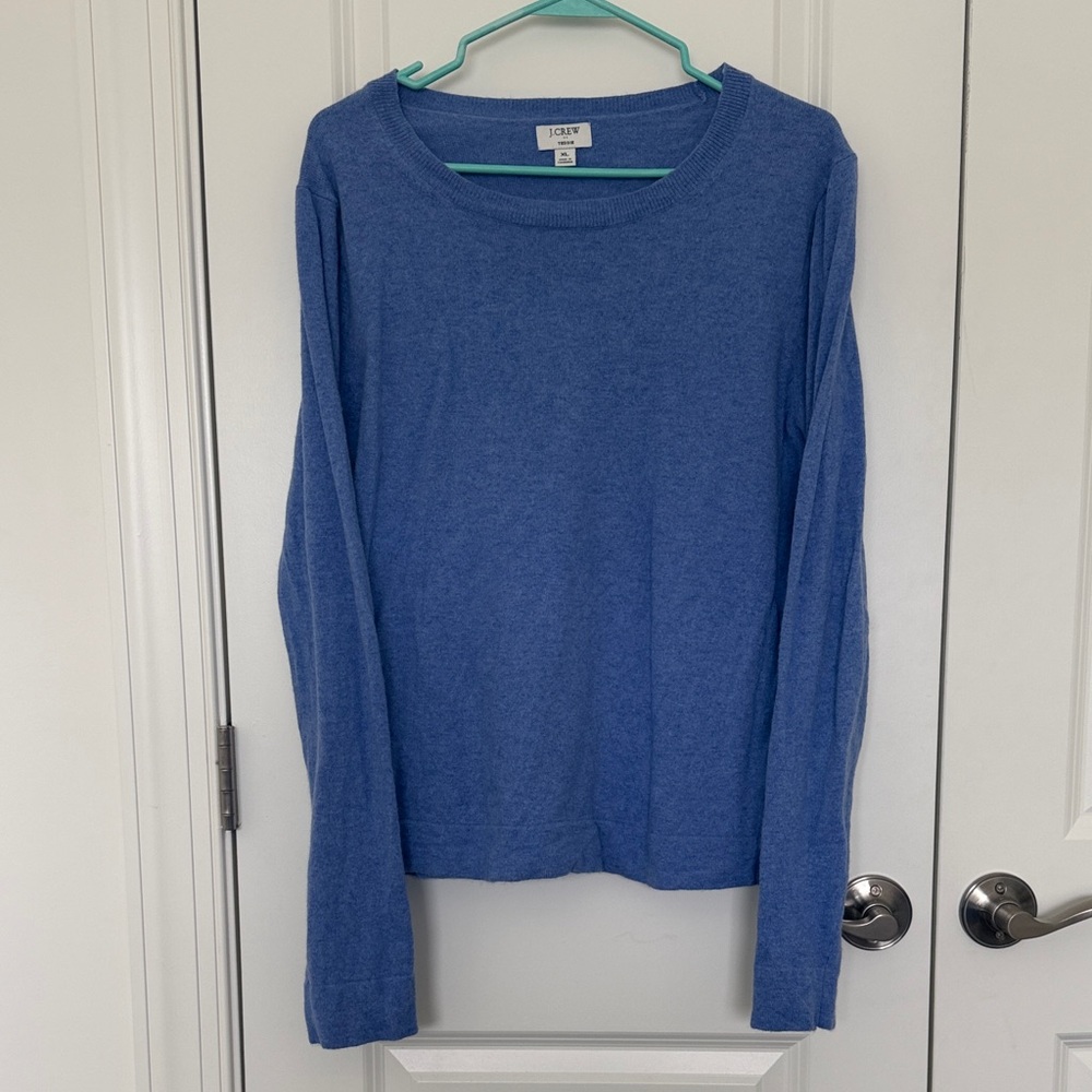 J. Crew Teddie Crewneck Sweater in Periwinkle